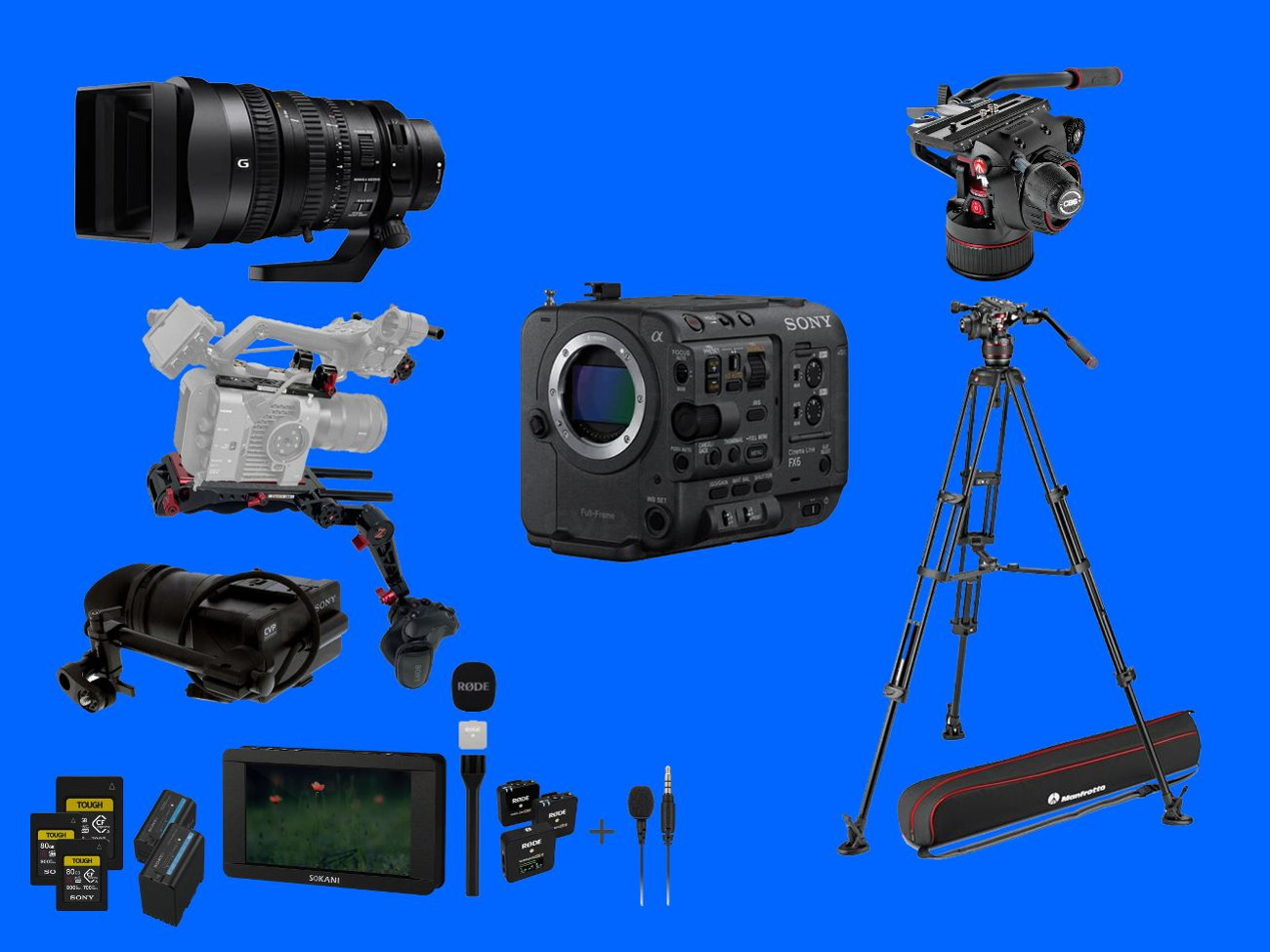 Sony fx6_sony fe pz 28-135 f4 g_rode go ii_zacuto_full kit