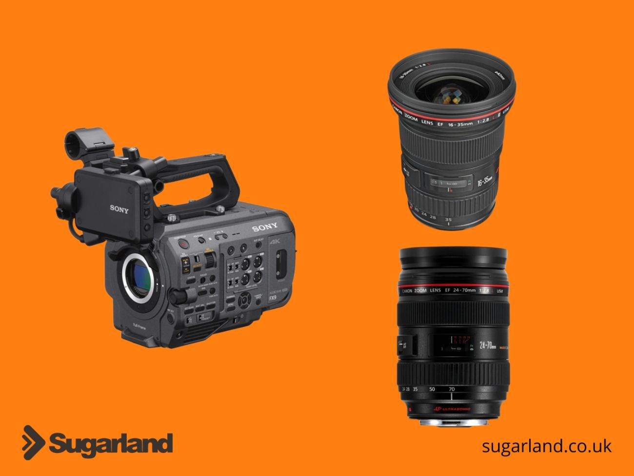 Sony fx9 + canon 16-35mm + canon 24-70mm