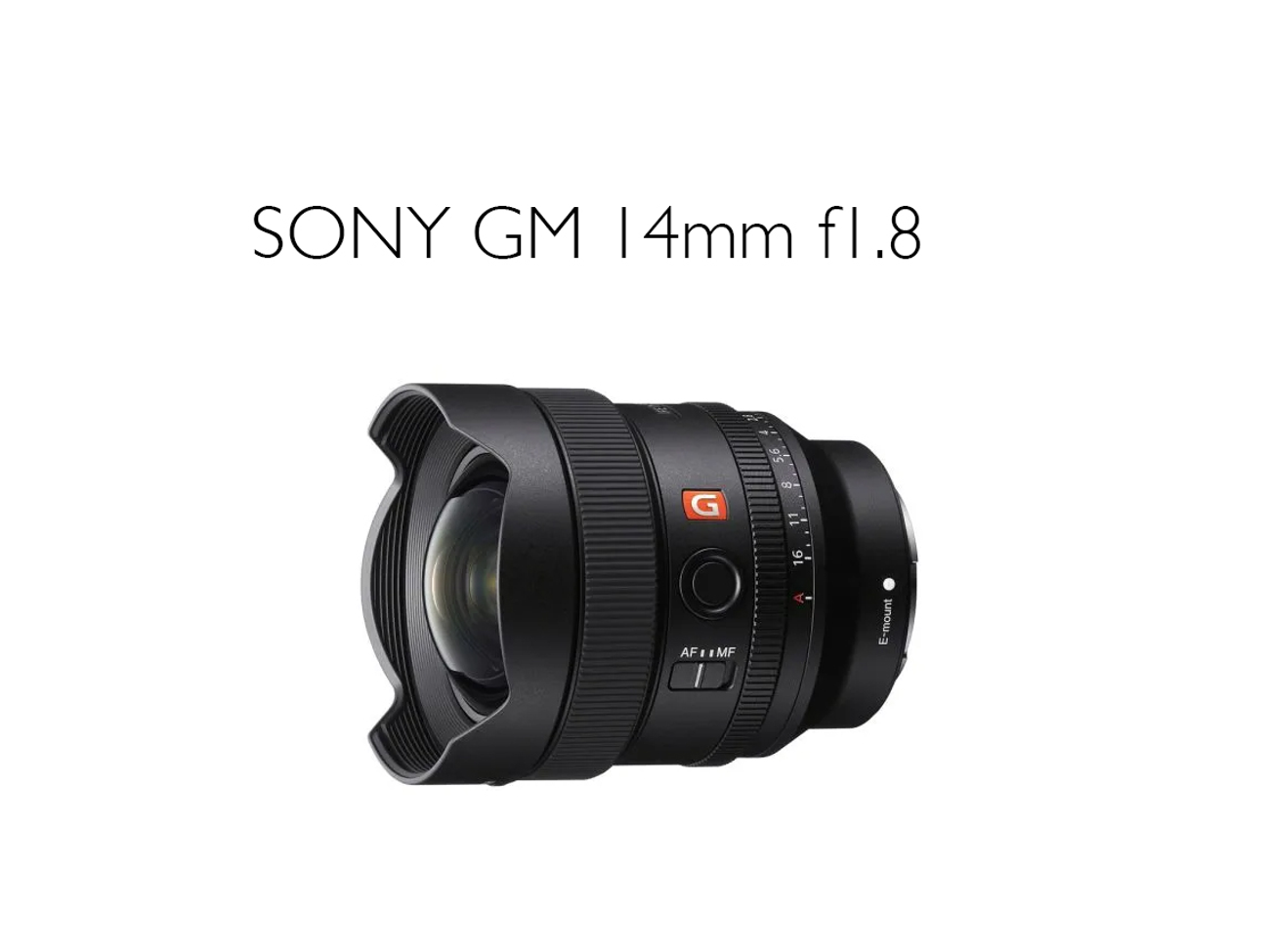Sony g master gm 14mm f1.8 prime lens