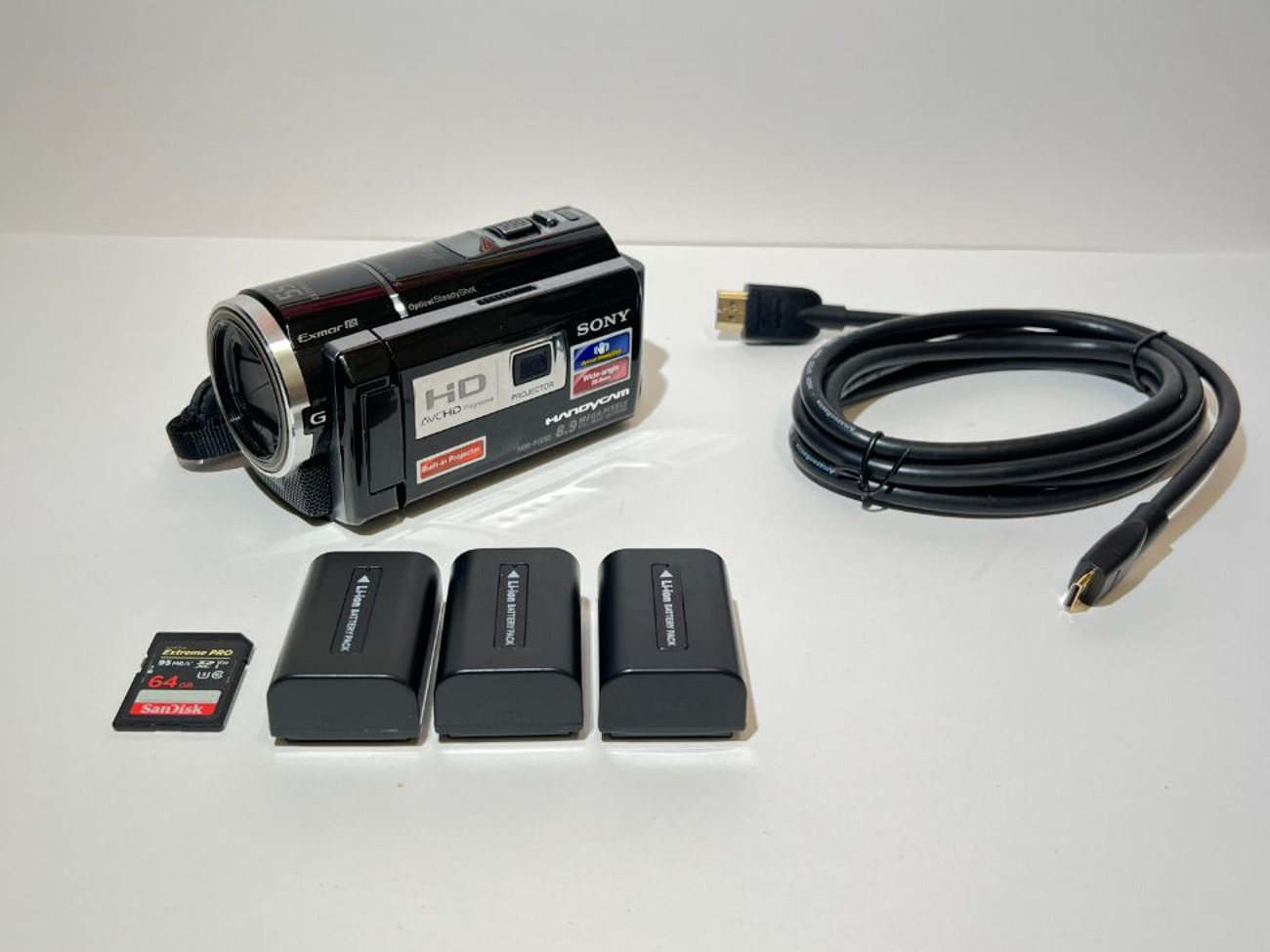Sony handycam hdr camcorder pj260ve built in projector 100"  video camera retro
