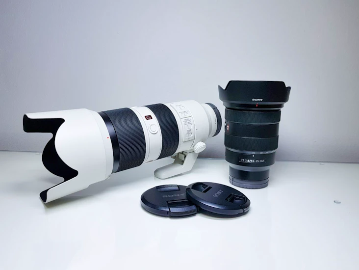 Sony lens 16-35 mm f/2.8 + 70-200 mm gm f 2.8