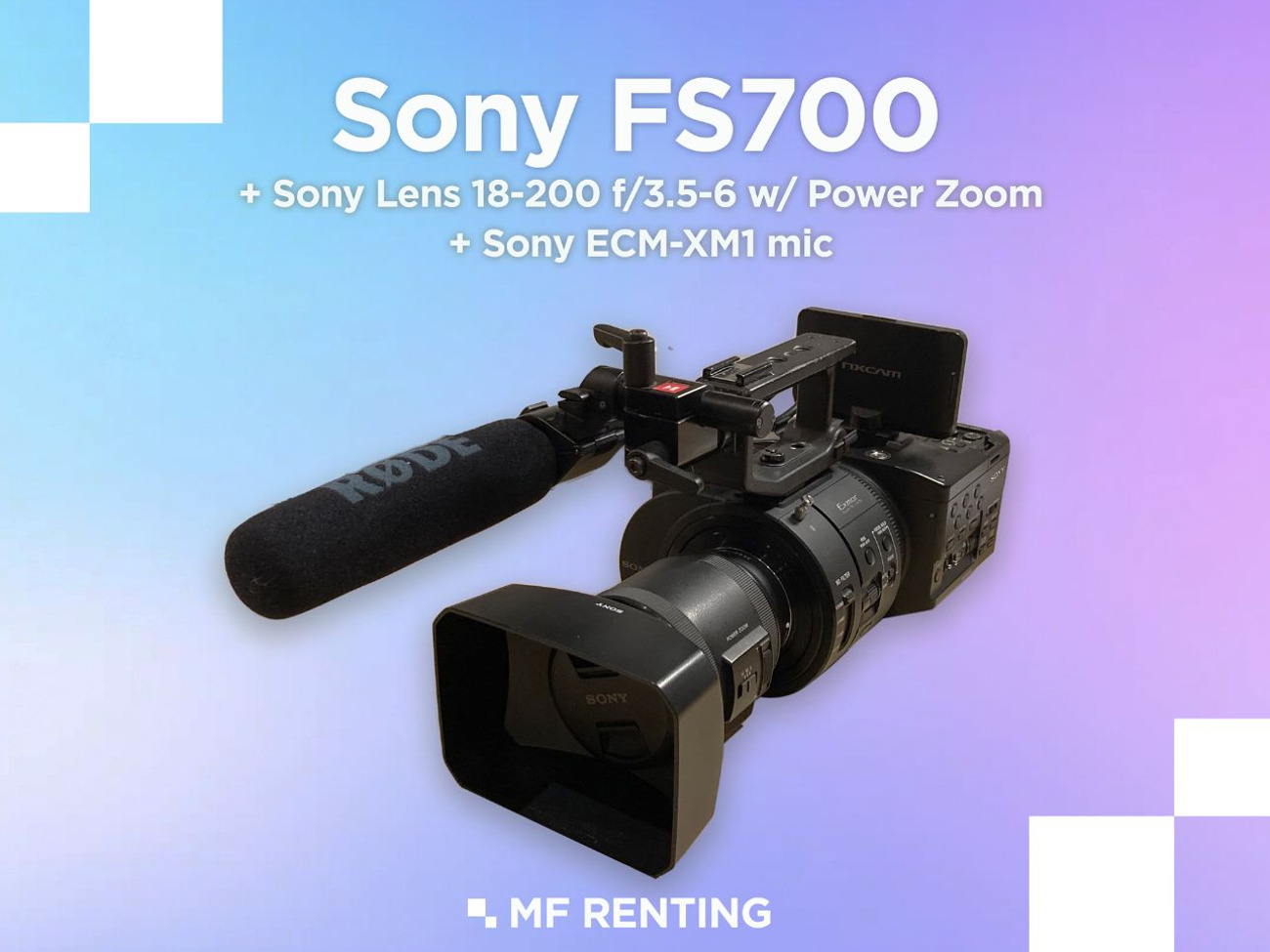 Sony nex-fs700 with e-mount lens system
