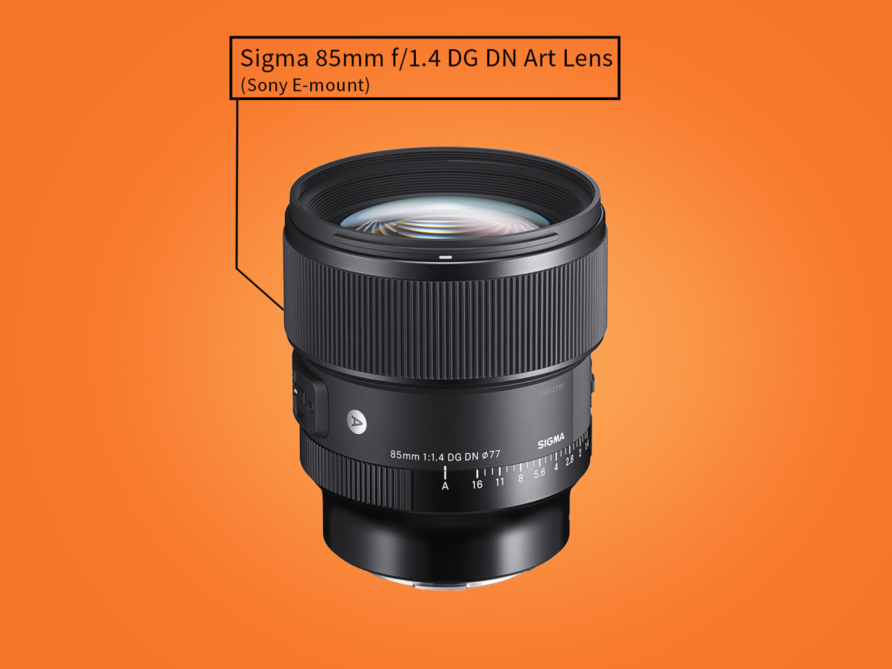 Sony sigma 85mm f1.4 dng art lens (e-mount)