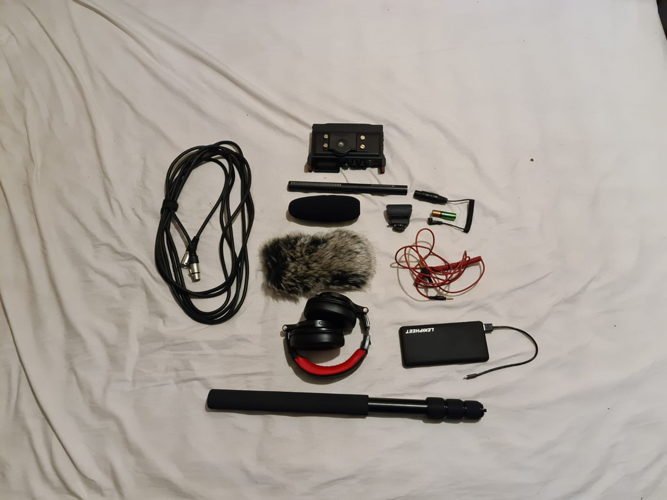 Sound kit - sennheiser mke 600 + tascam dr-70d + boom pole