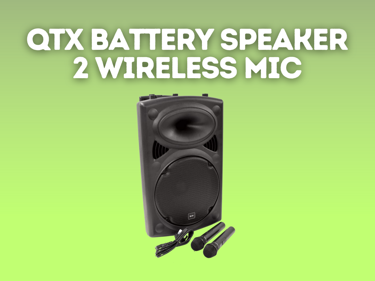 Speaker battery 2x microphones - pa for street musician