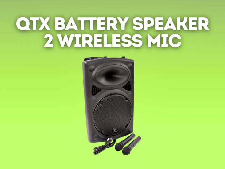 Speaker battery 2x microphones - pa for street musician