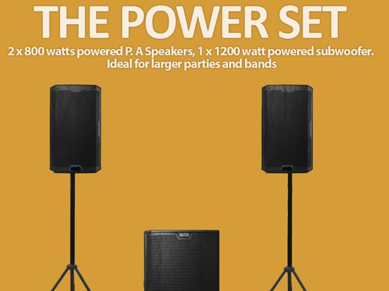 Speaker hire power set