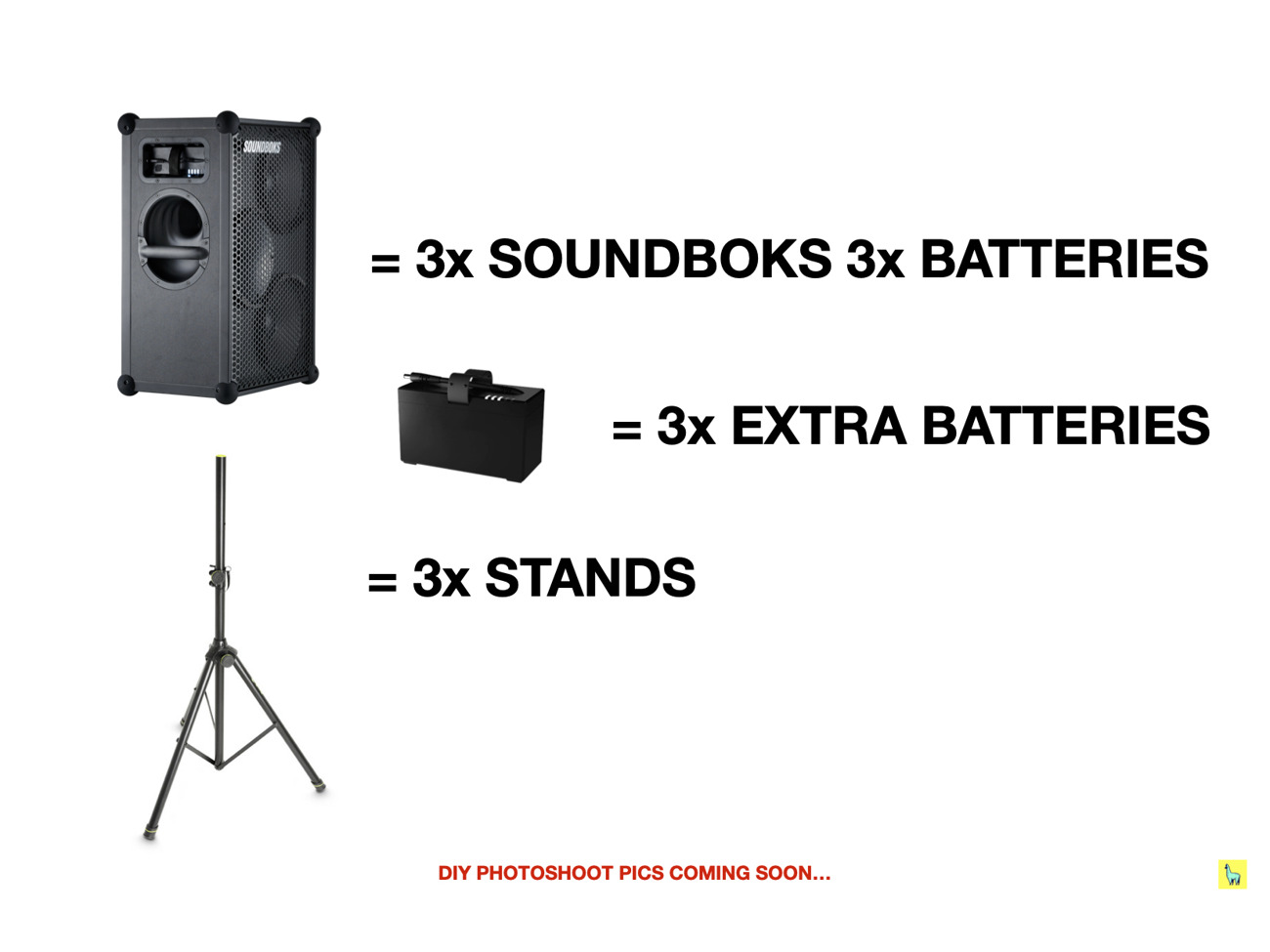 Speakers & stands & extra batteries - soundboks 3 - 3x wireless pa speakers 3x stands 6x batteries