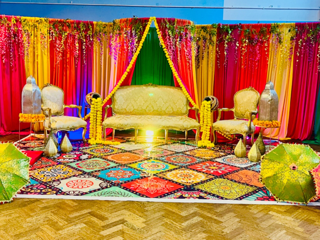 Stage/ mehndi party  backdrop stages