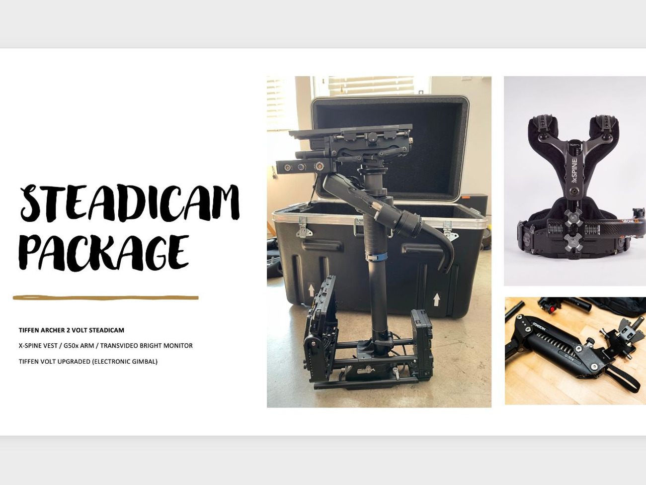 Steadicam operator pacakge