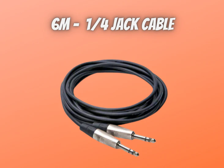 Stereo 1/4 jack cable 6m