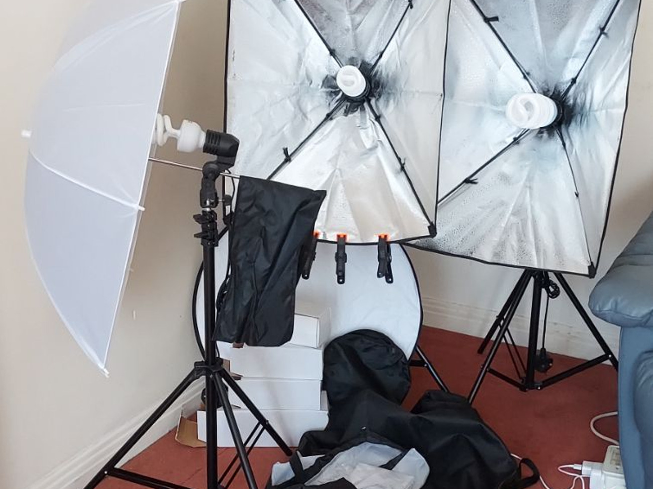 Studio softbox lighting kit