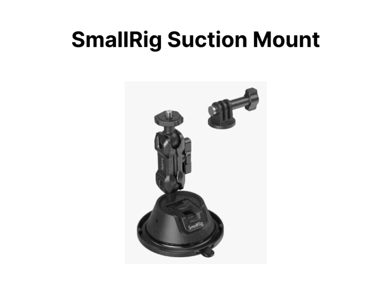 Suction mount smallrig for phone / gopro