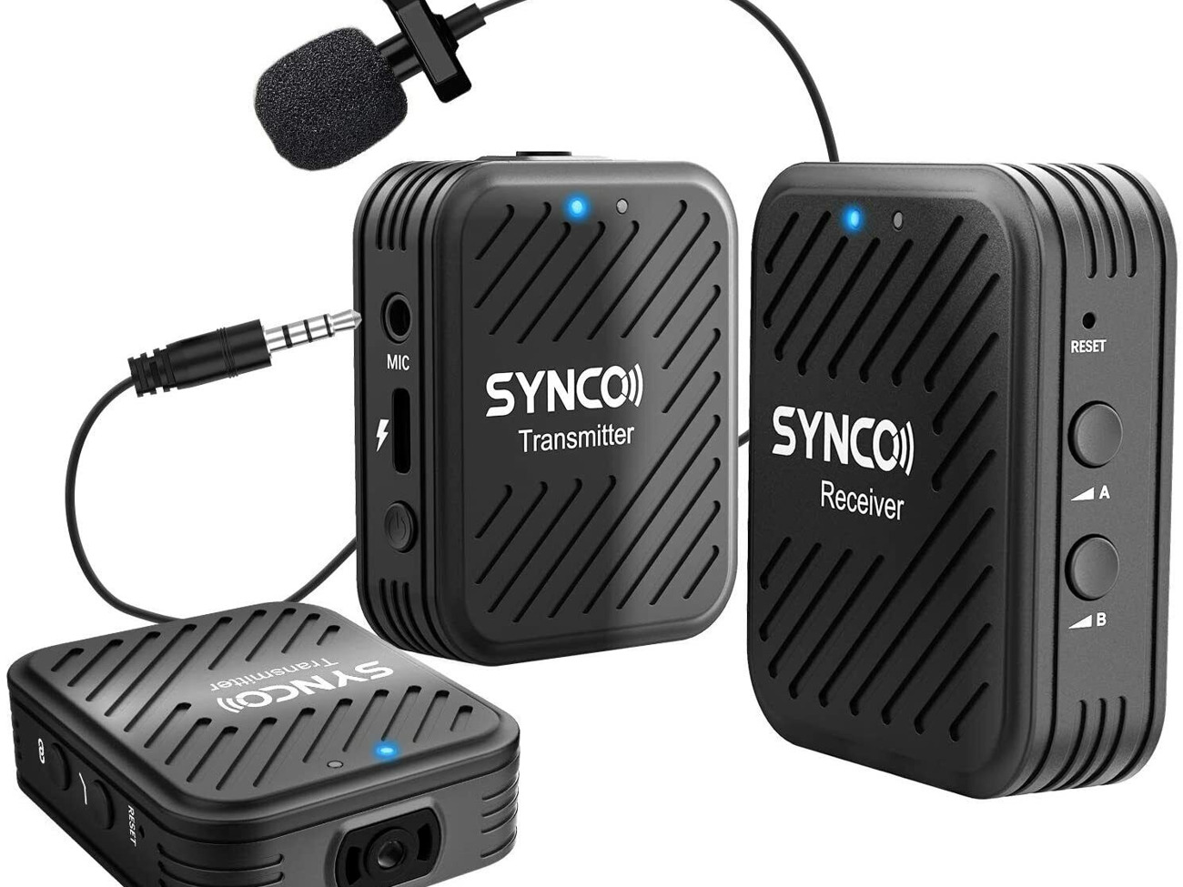 Syncho lav mic - 2 mics transmitter, 1 receiver