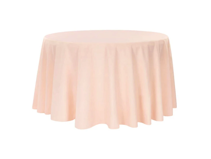 Tablecloth - blush polyester 120" round