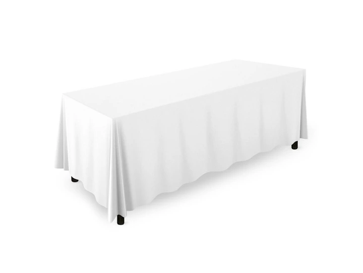 Tablecloth - white polyester 90" x 156" rectangle