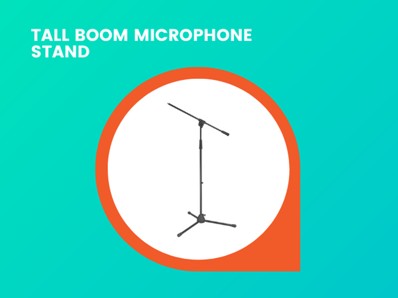 Tall boom microphone stand