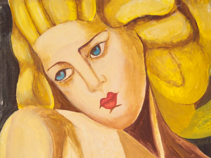 Art painting portrait by tamara de lempicka - reproduction