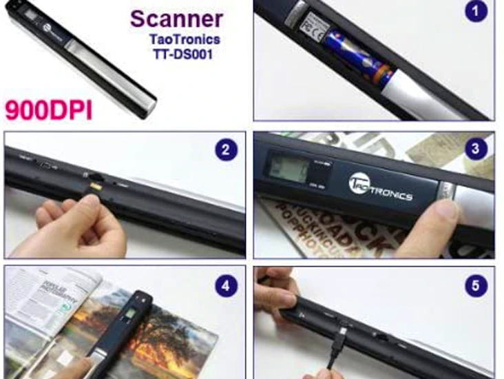 Taotronics handheld cordless scanner 900dpi