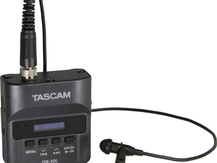 Tascam dr-10l lav microphone (black) and white
