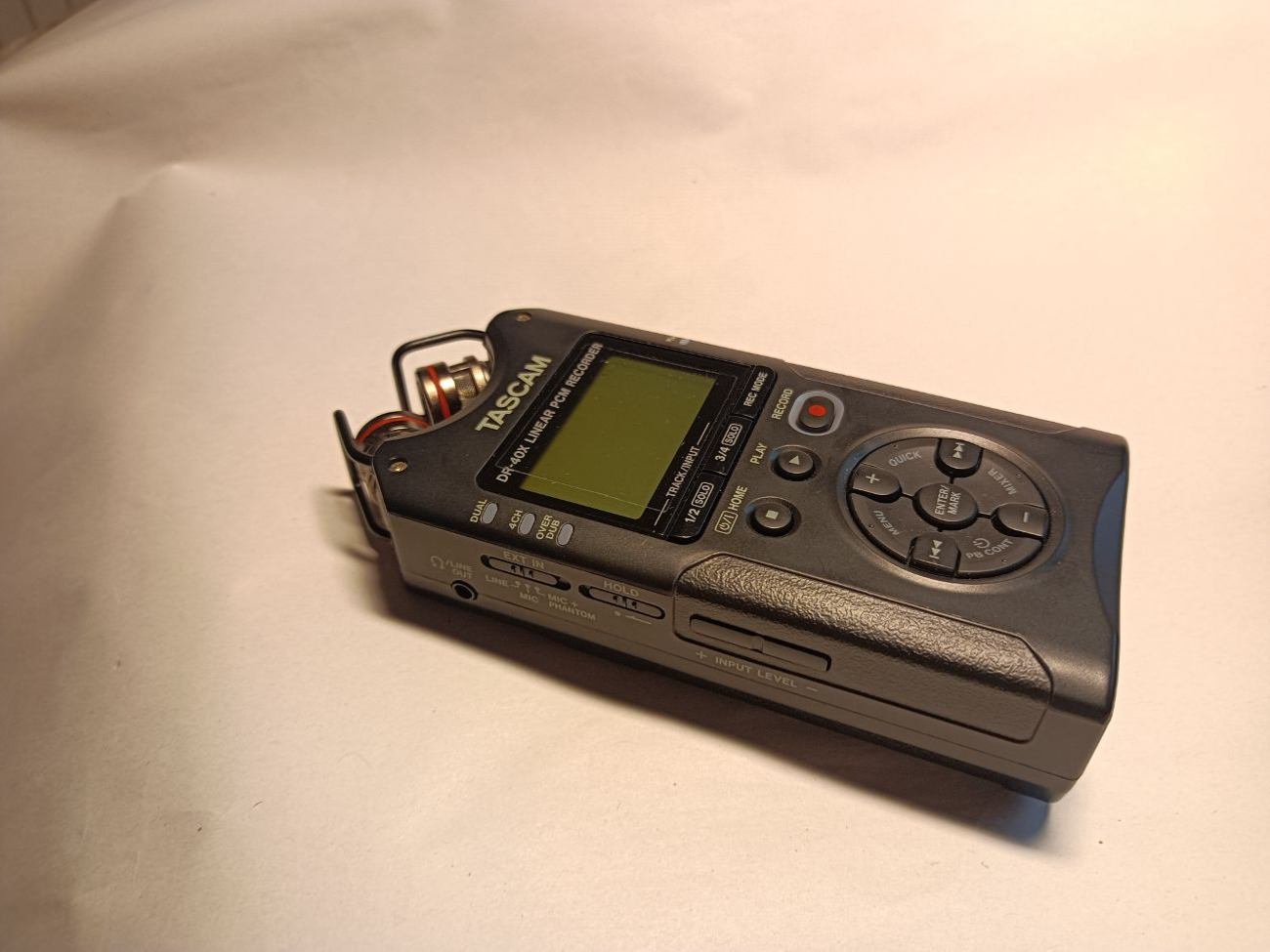 Tascam dr-40x portable 4-track audio recorder