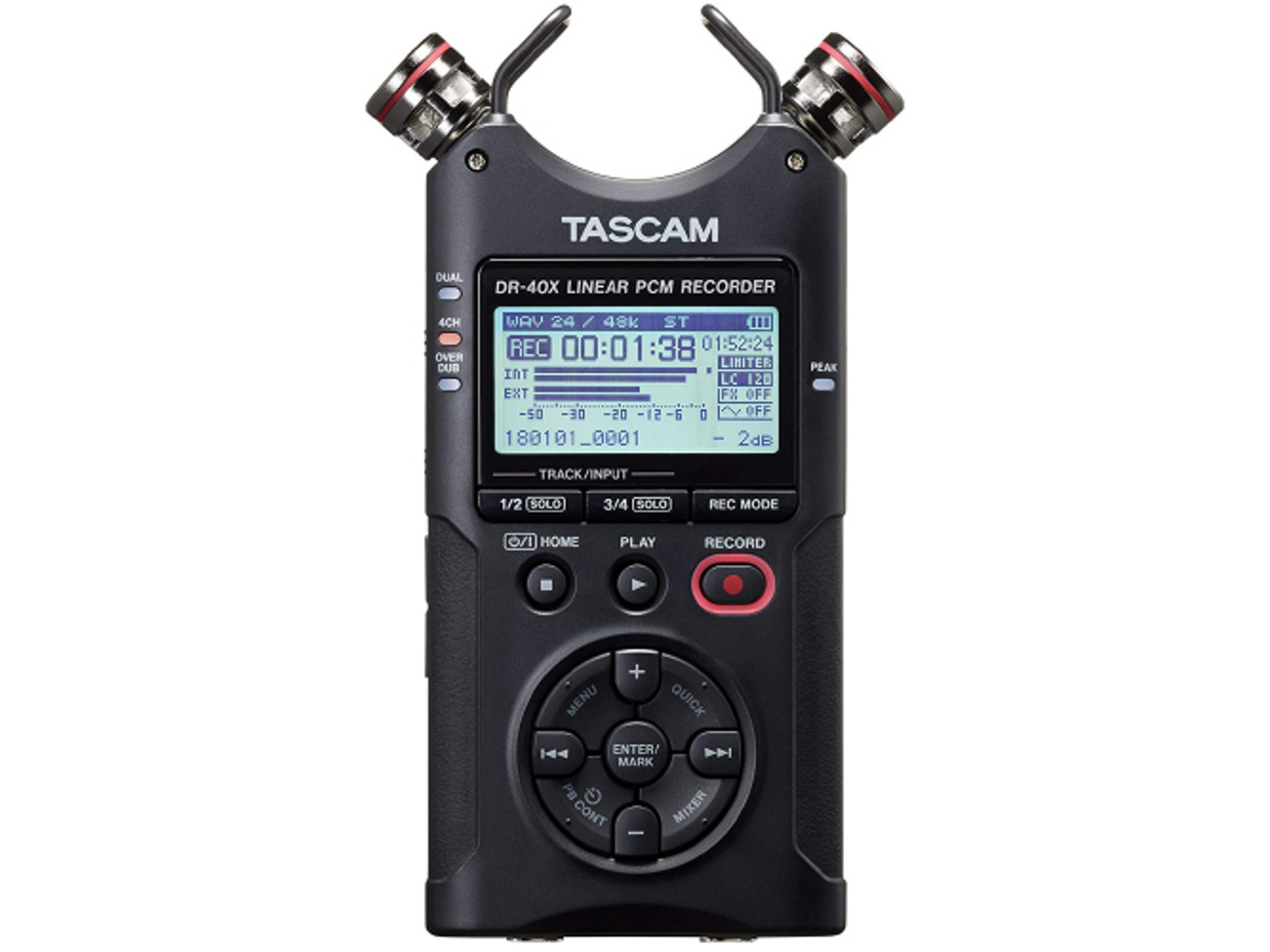 Tascam dr40x audio recorder with headphones