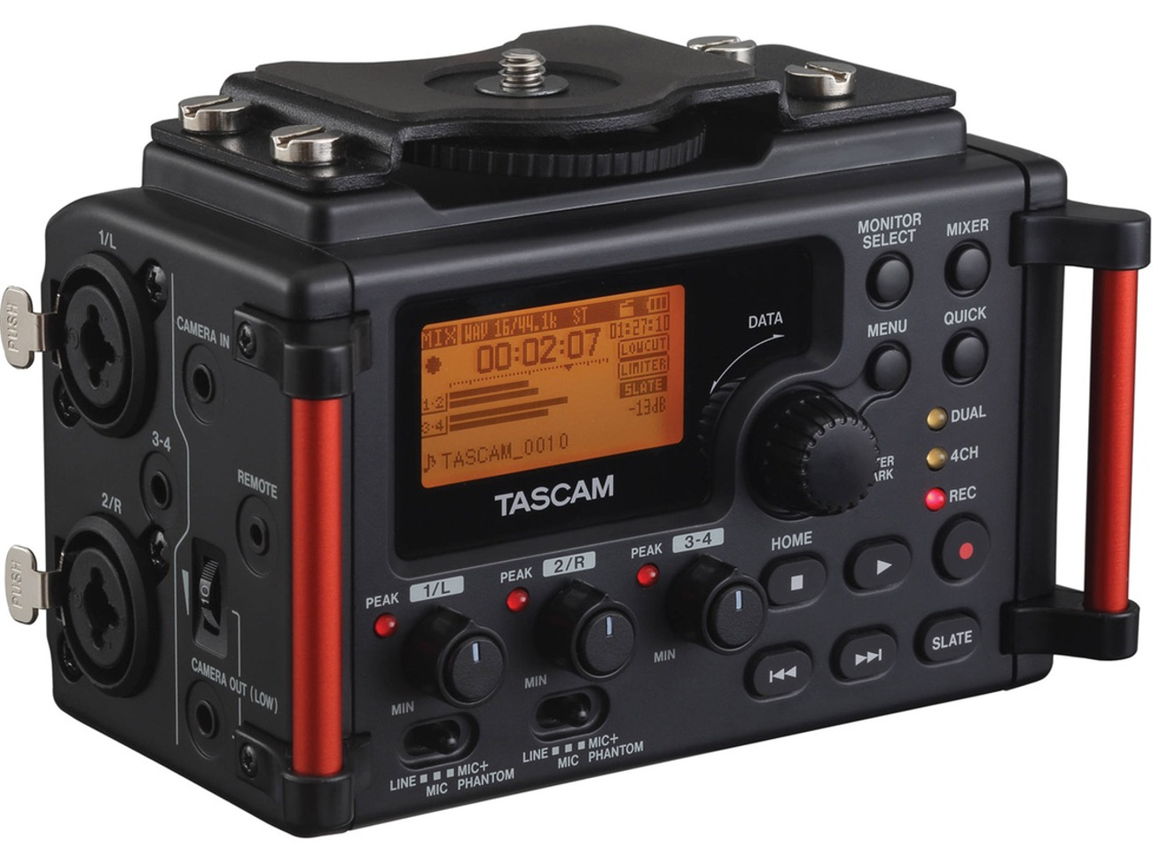 Tascam dr-60dmk2 audio recorder with rode mic