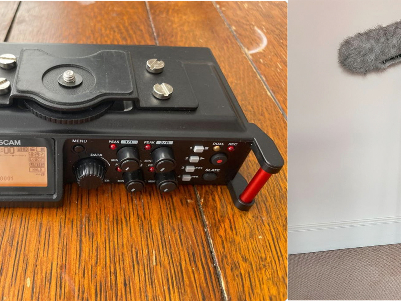 Tascam dr-70d + boom mic kit