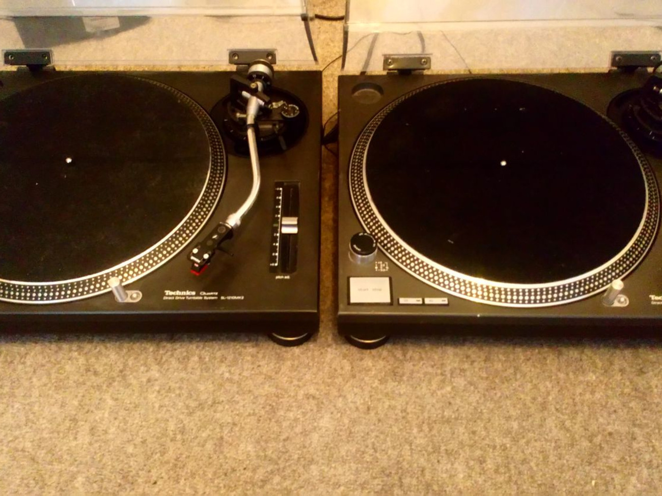 Technics 1210 mk2 decks pair and numark m101 mixer