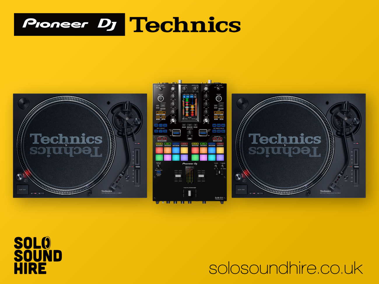 Technics 1210 mk7 (pair) + djm s11 dj mixer