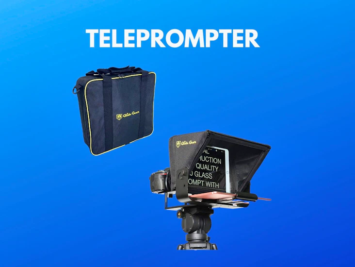 Teleprompter - beam splitter glass with carry case
