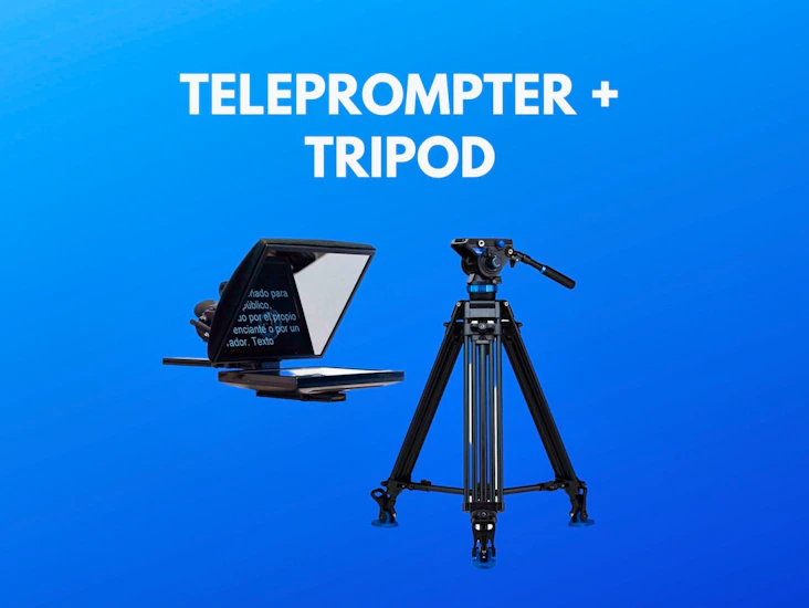 Teleprompter + tripod