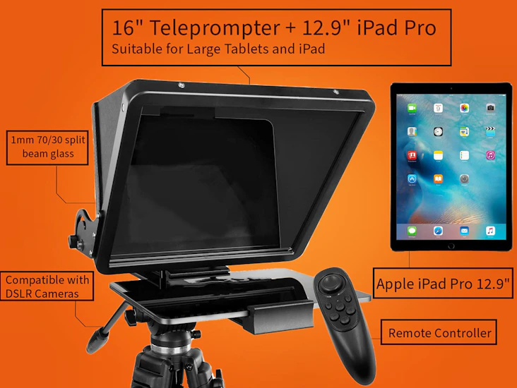 Teleprompter 16" + ipad pro 12.9"