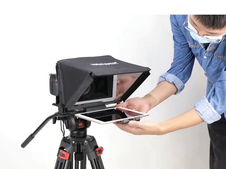 Teleprompter camera canon sony black magic ipad neewer x12