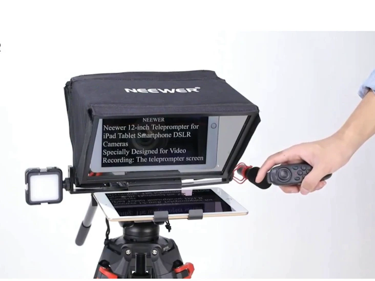 Teleprompter camera canon sony black magic ipad neewer x12