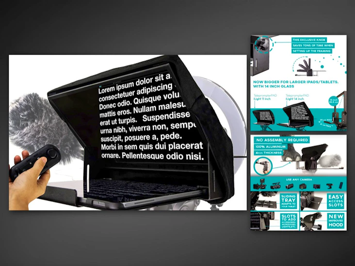 Teleprompter pad ilight pro 14” + ipad pro 12.9"