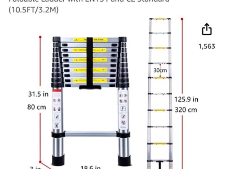Telescopic ladder 3.2m