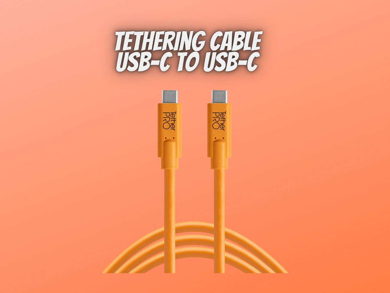 Tether cable usb-c to usb-c 4.6 m  orange