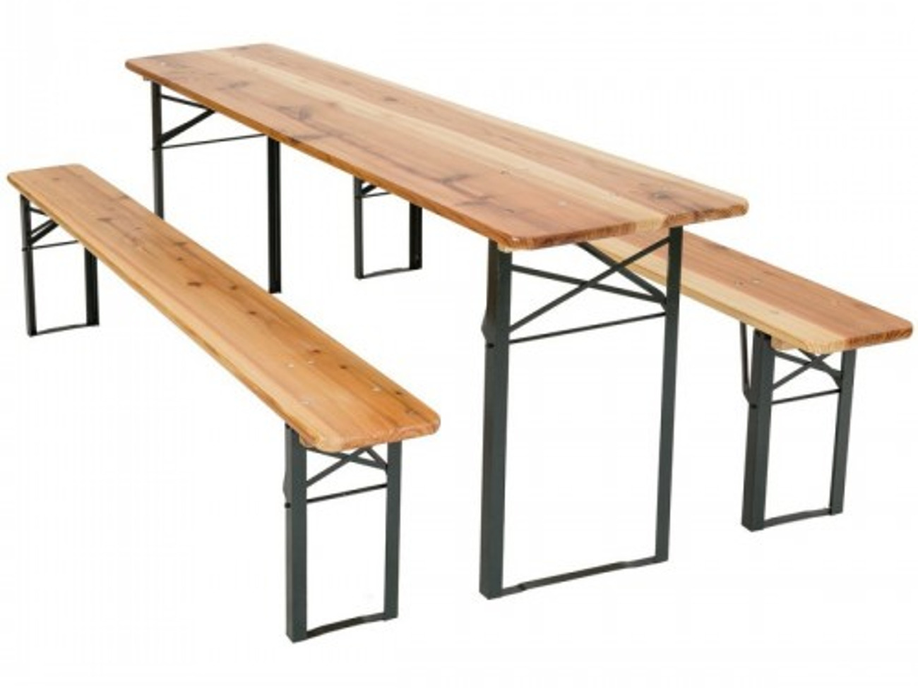 Three piece folding table & bench set