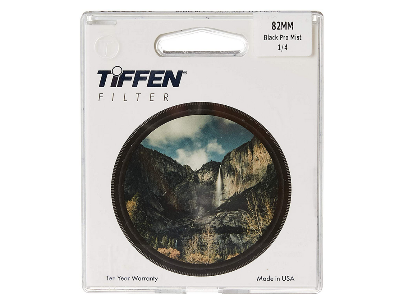 Tiffen 82mm black pro-mist 1/4 filter + step rings