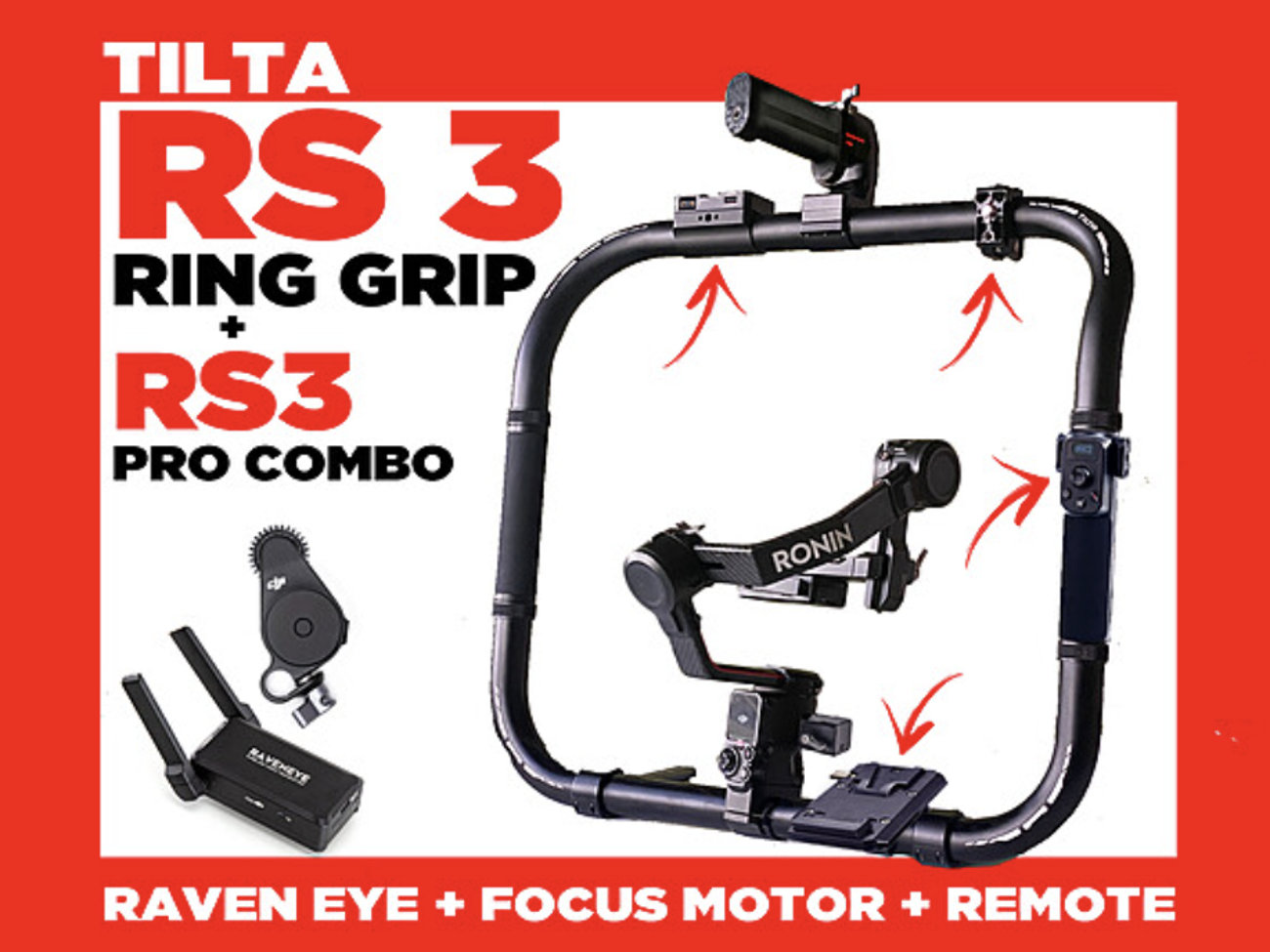Tilta advanced ring grip w/ dji rs3 pro + raven eye & ff