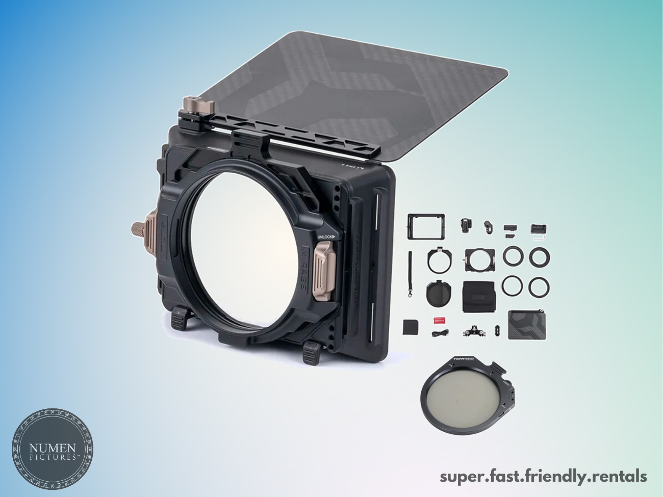 Tilta mirage matte box + variable nd + black / pure mist filter