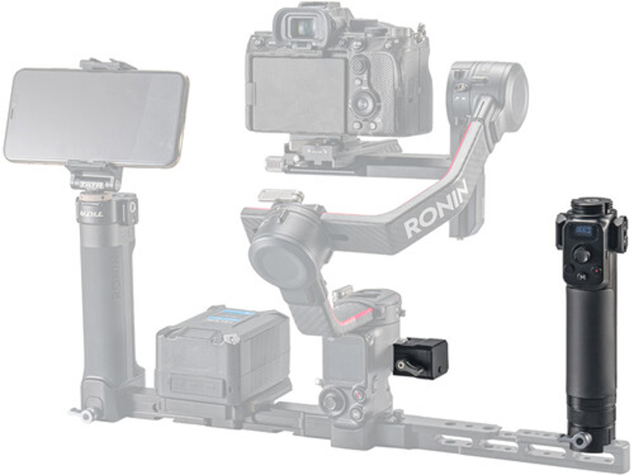 Tilta rs 2/3/4 remote dual remote control handle grip power supply 2x v-lock rs3 rs4