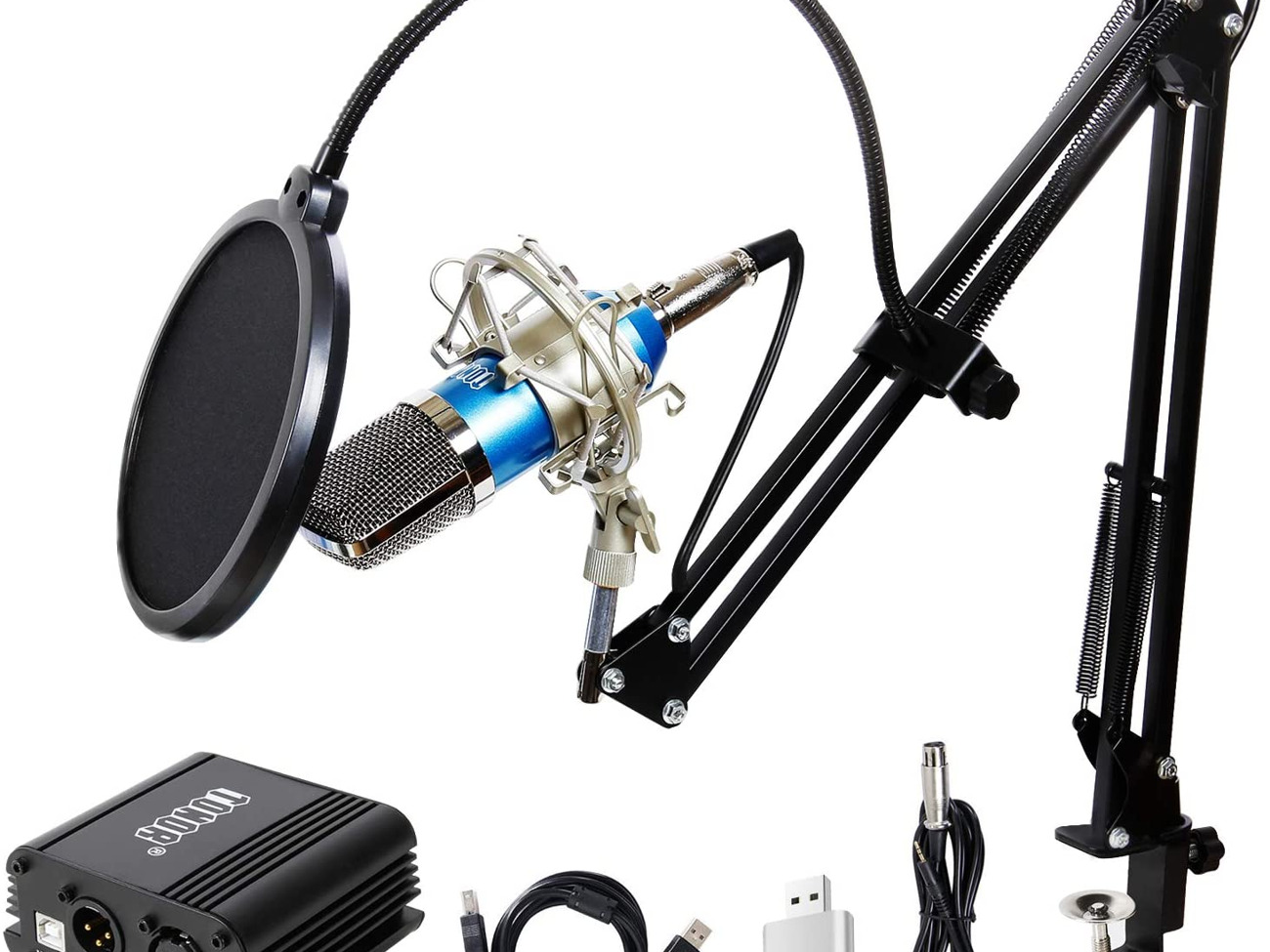 Tonor condenser microphone xlr to 3.5mm kit