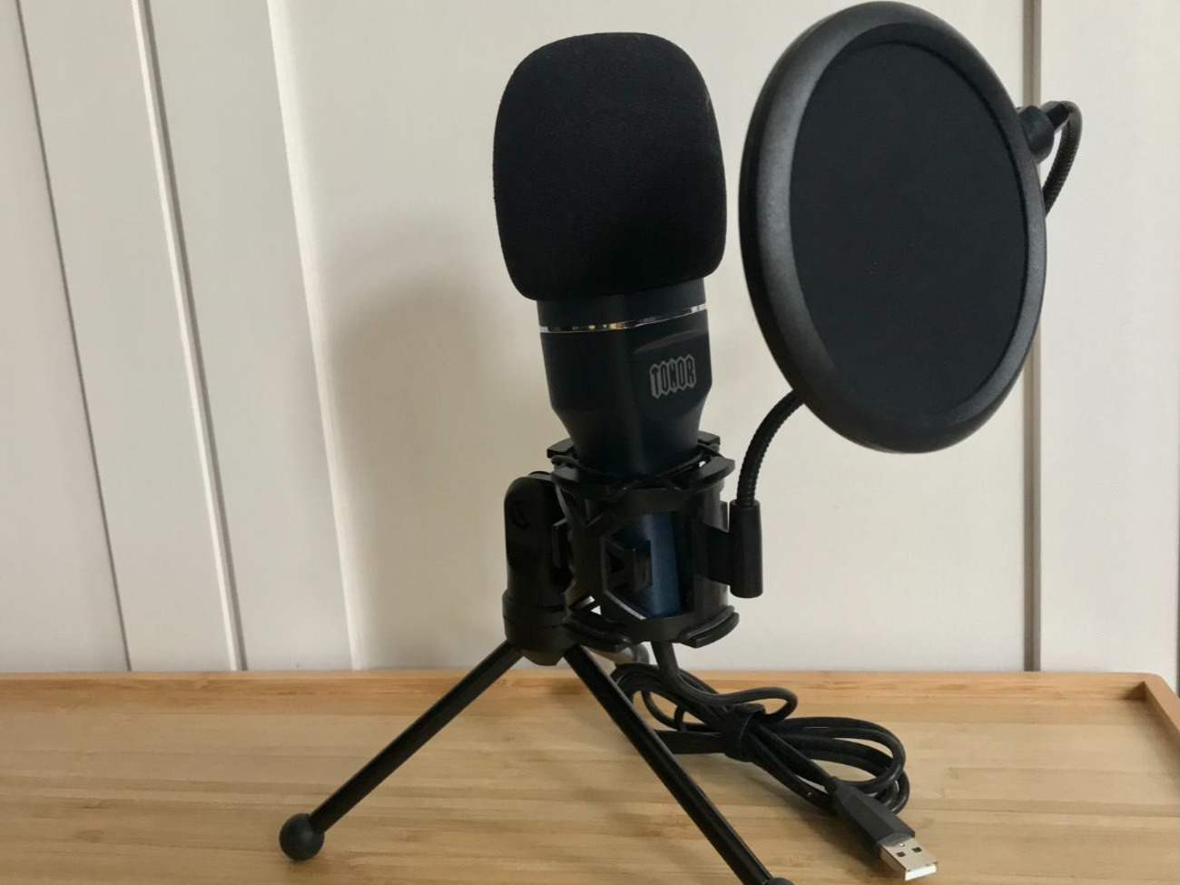 Tonor usb mic with tripod stand & pop filter