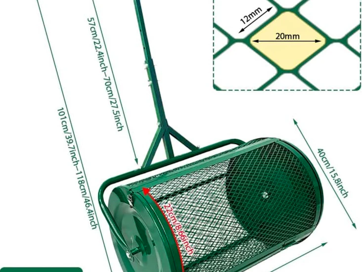 Topsoil spreader drum