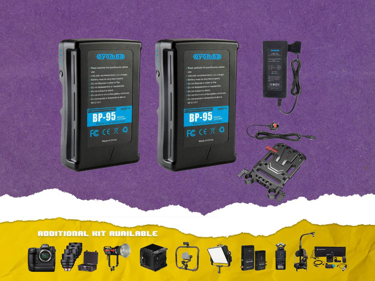 Twin v mount battery kit 95wh(6600mah)