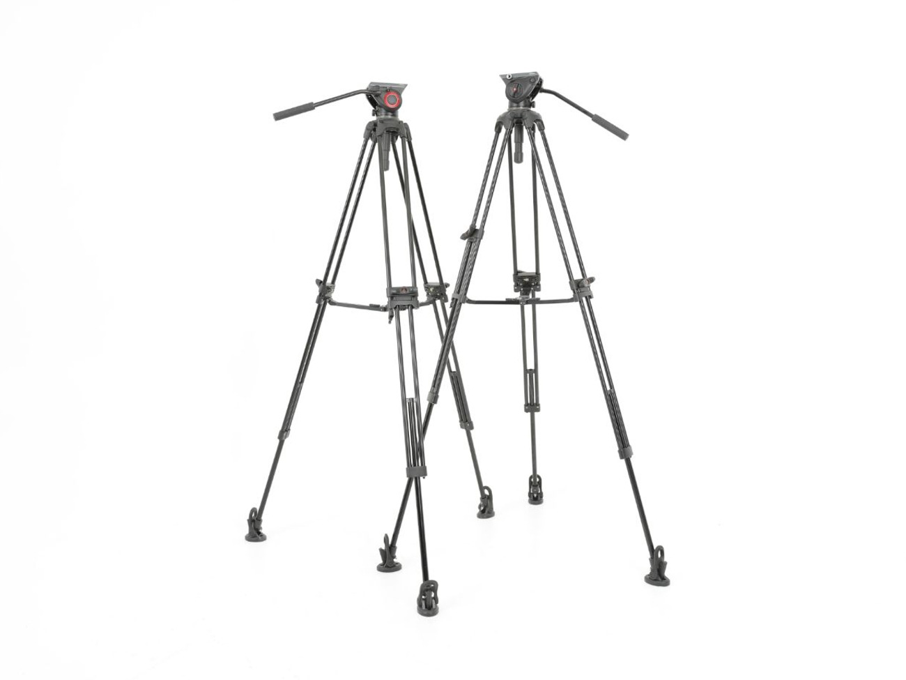 Two tripods heavy duty e-image with two manfrotto heads