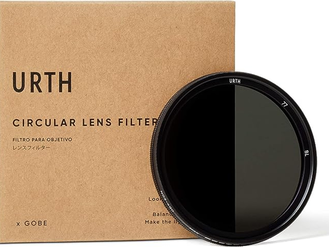 Urth 77mm nd2-400 (1-8.6 stop) variable nd filter