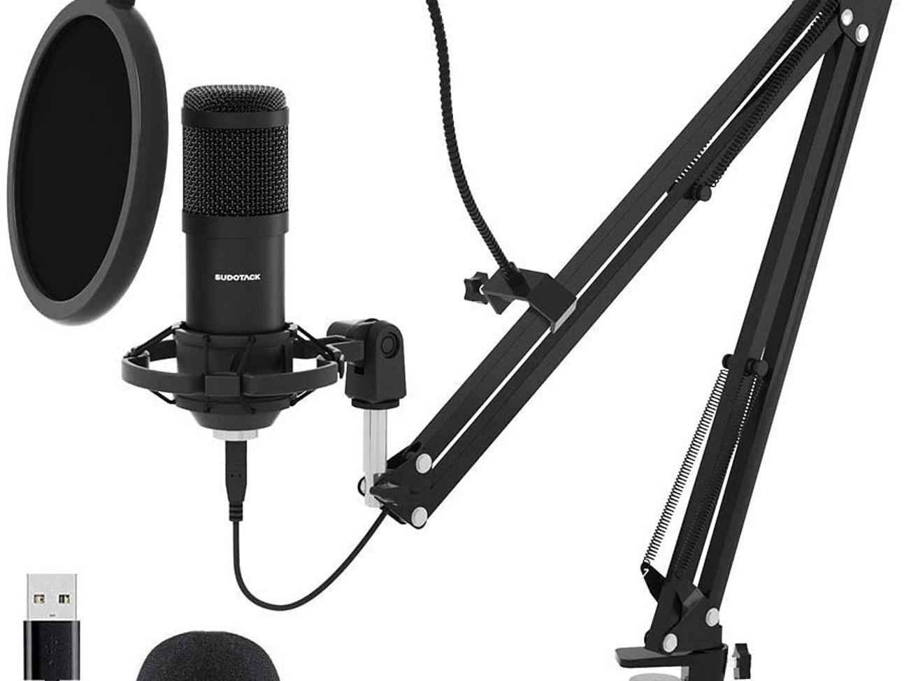 Usb streaming podcast pc microphone, sudotack